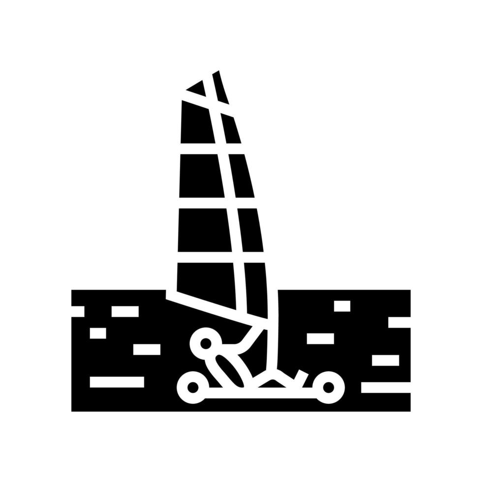 terre voile glyphe icône illustration vectorielle vecteur
