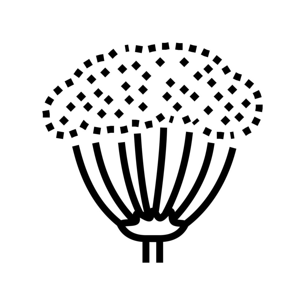 illustration vectorielle de l'icône de la ligne de l'usine d'anis vecteur