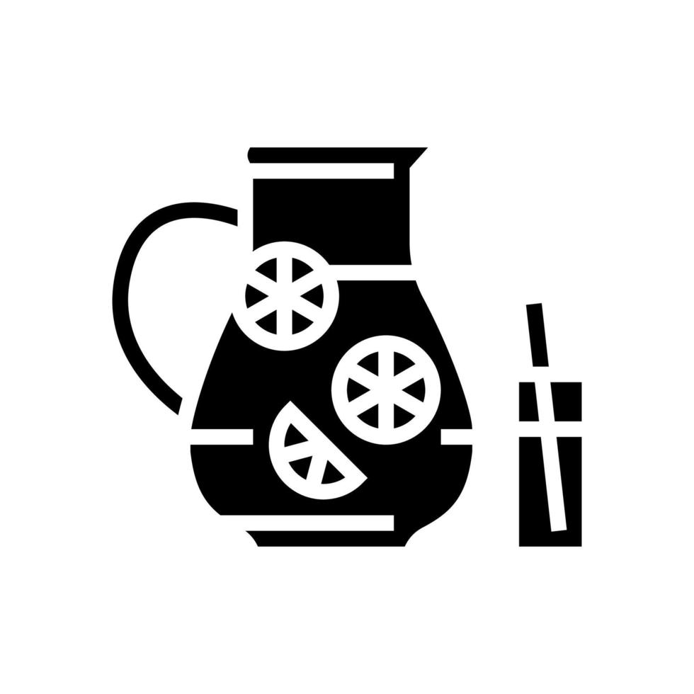 limonade boisson glyphe icône illustration vectorielle vecteur