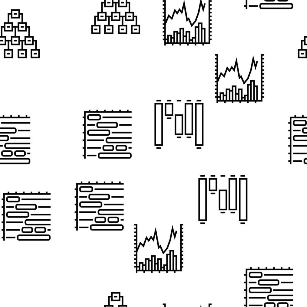 graphique pour analyser et rechercher un modèle sans couture de vecteur