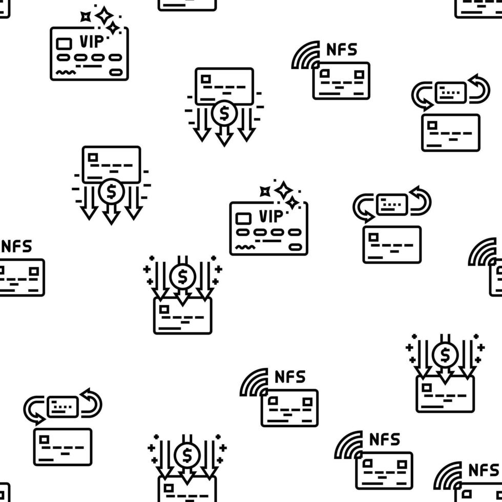 modèle sans couture de vecteur de paiement par carte en plastique