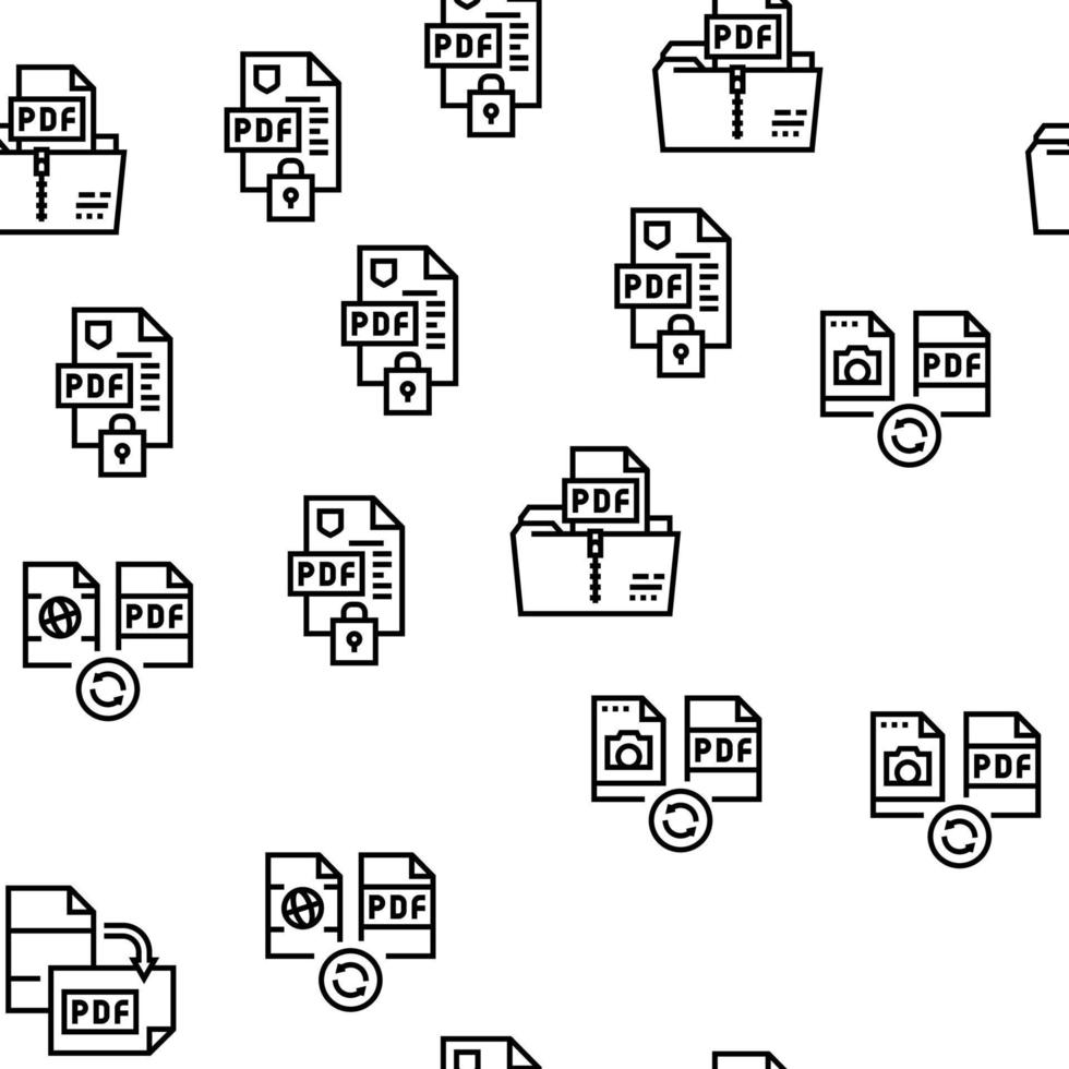 modèle sans couture de vecteur de fichier électronique pdf