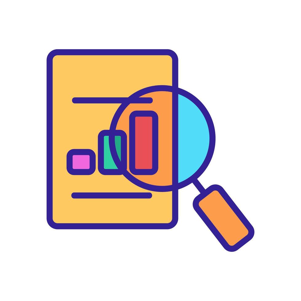 recherchez le vecteur d'icône graphique. illustration de symbole de contour isolé