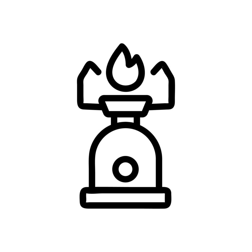 vecteur d'icône de chauffage au gaz. illustration de symbole de contour isolé