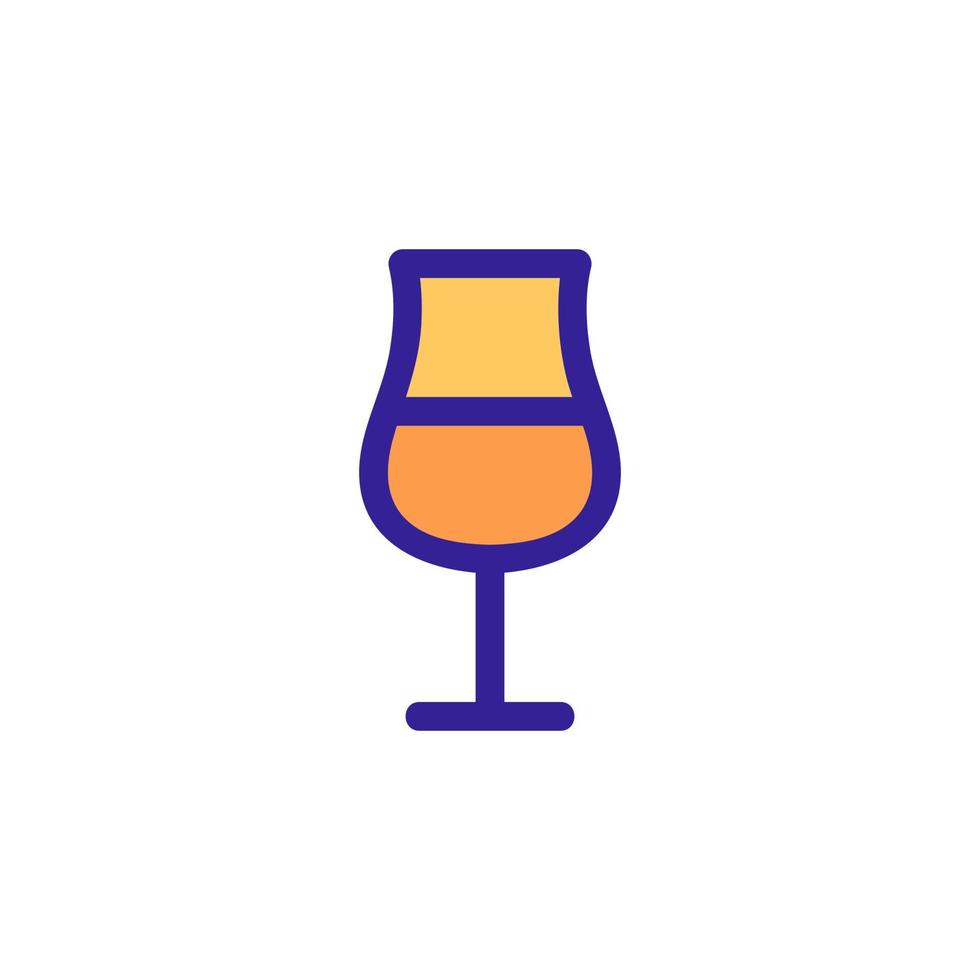 un vecteur d'icône de verre de vin. illustration de symbole de contour isolé