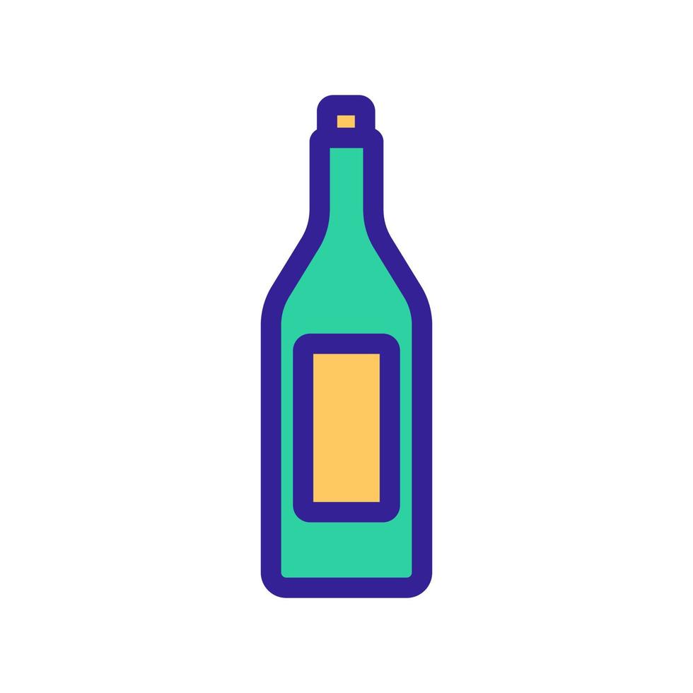 une bouteille de vecteur d'icône de vin. illustration de symbole de contour isolé