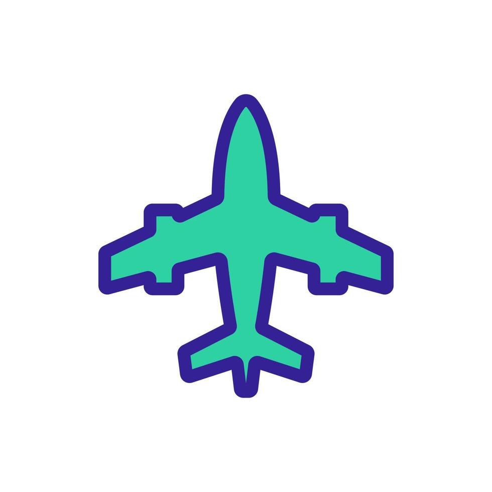 vecteur d'icône d'avion de passagers. illustration de symbole de contour isolé