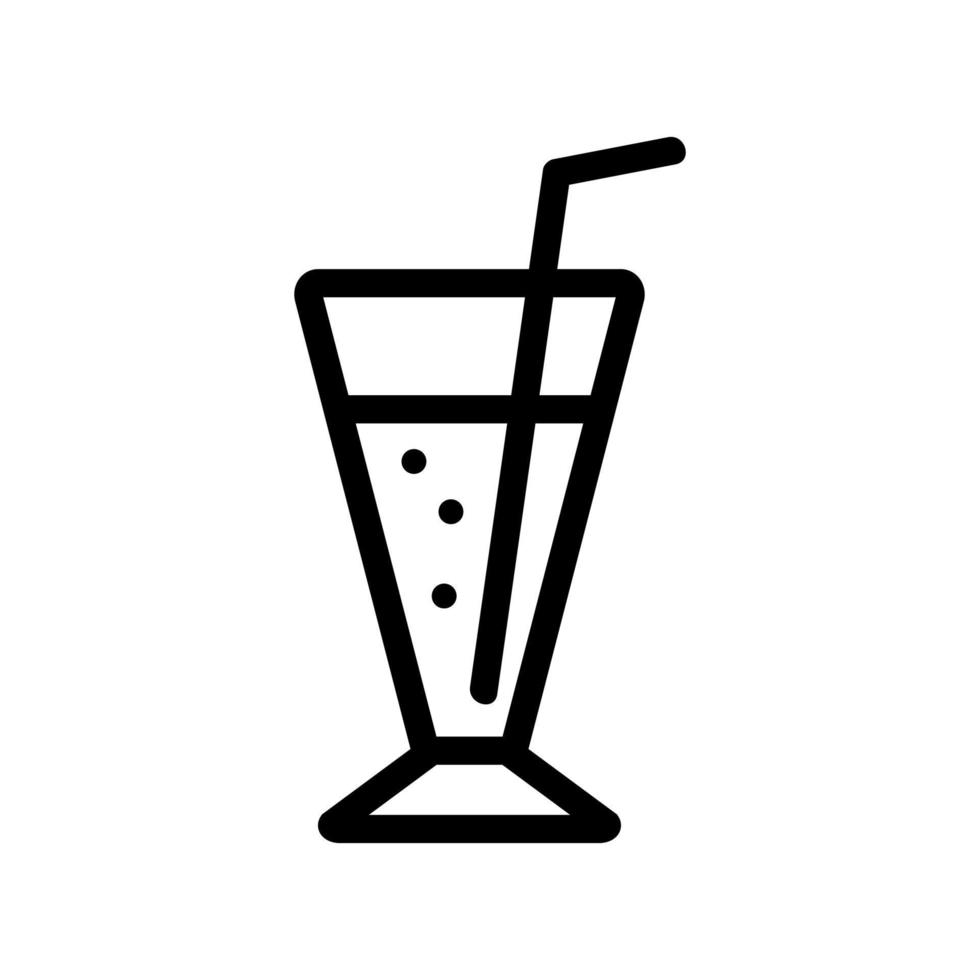 vecteur d'icône de cocktail de plage. illustration de symbole de contour isolé