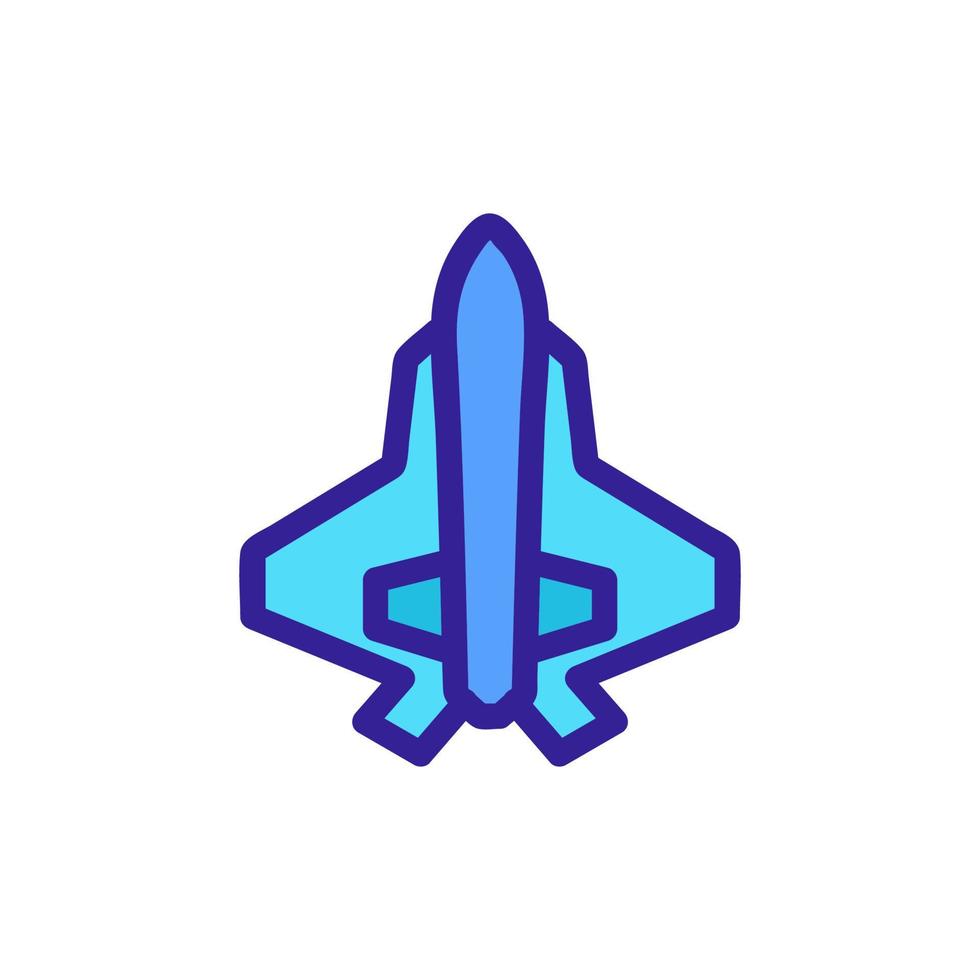 vecteur d'icône d'avion militaire. illustration de symbole de contour isolé