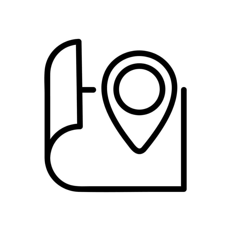 vecteur d'icône de carte de voyage. illustration de symbole de contour isolé