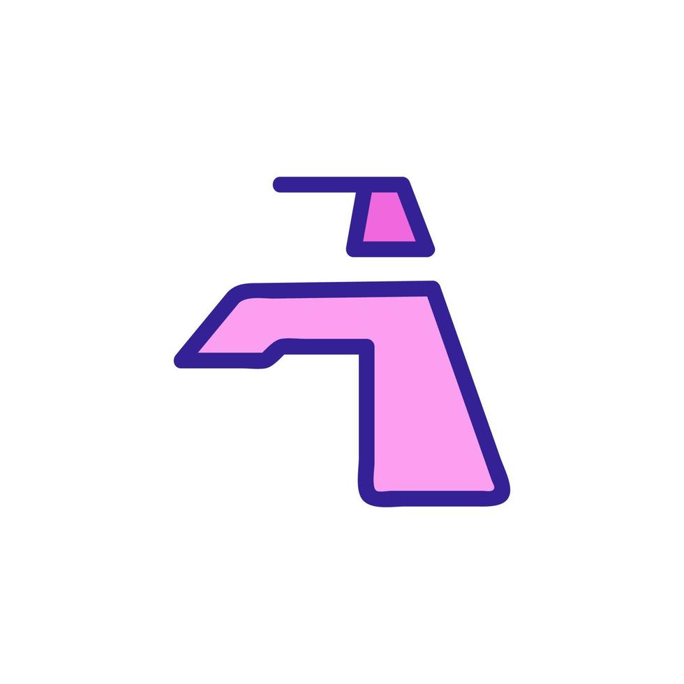 appuyez sur pour le vecteur d'icône de toilette. illustration de symbole de contour isolé