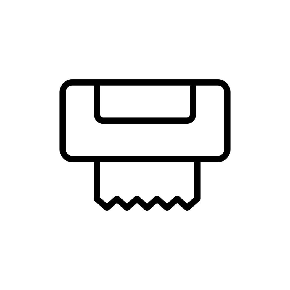 vecteur d'icône de papier toilette. illustration de symbole de contour isolé