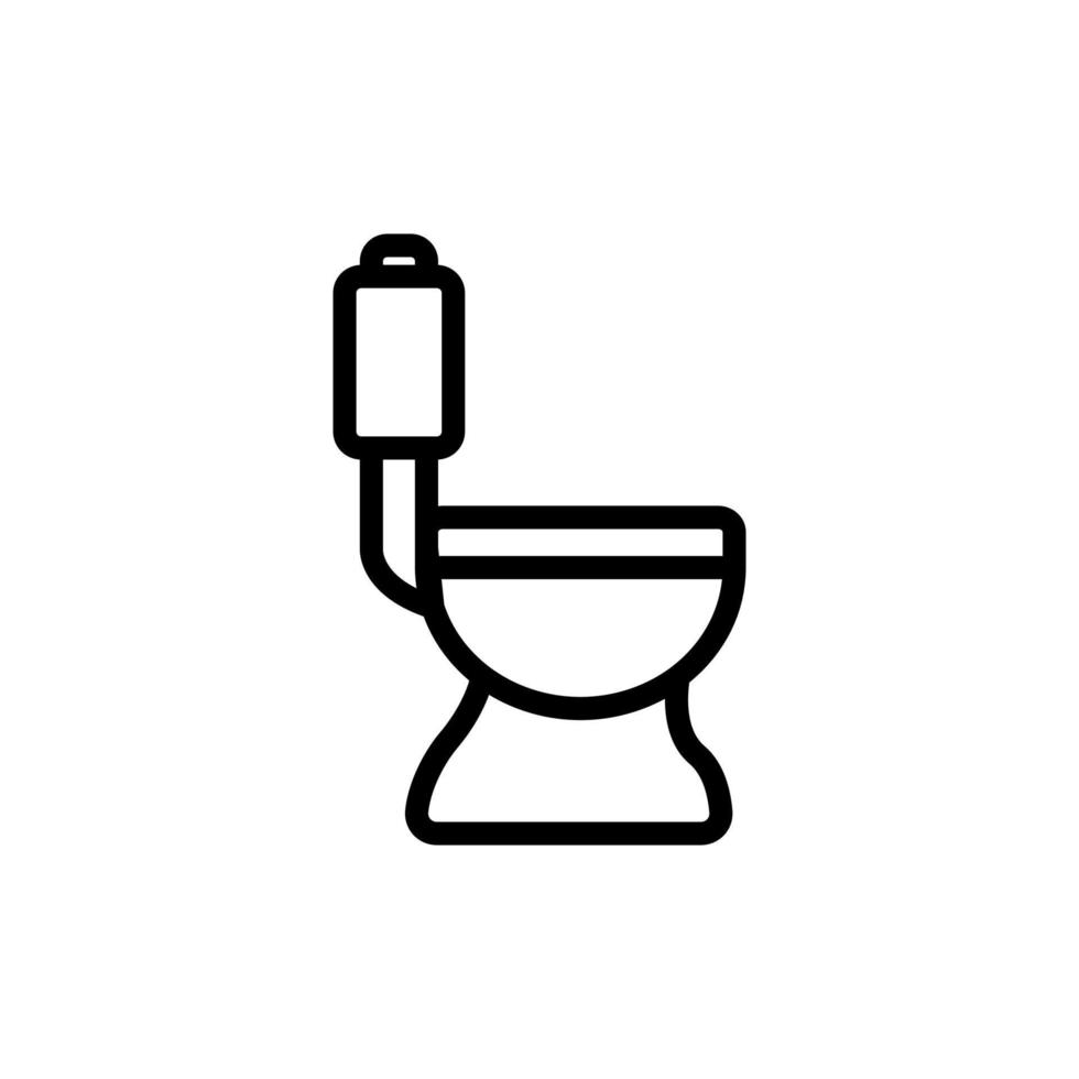 vecteur d'icône de toilette de pointeur. illustration de symbole de contour isolé