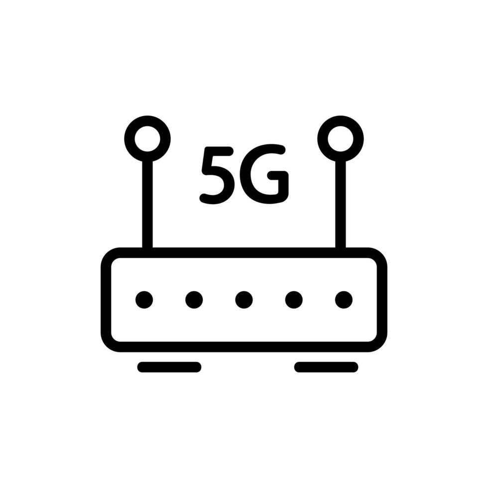 vecteur d'icône internet haut débit. illustration de symbole de contour isolé