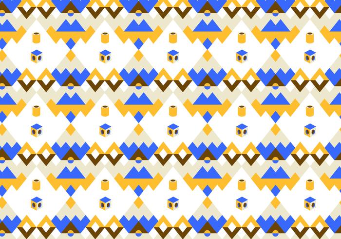 Blue and Yellow Abstract Vector Pattern