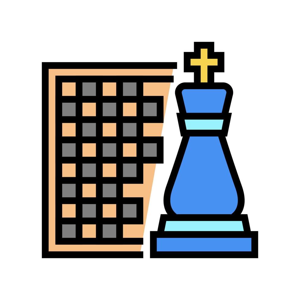 échecs geek couleur icône illustration vectorielle signe vecteur