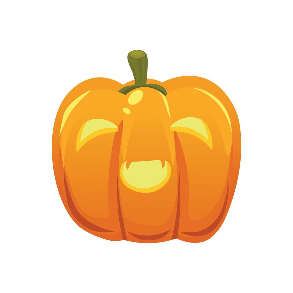 citrouille réaliste pour les vacances d'halloween sur fond blanc - vector