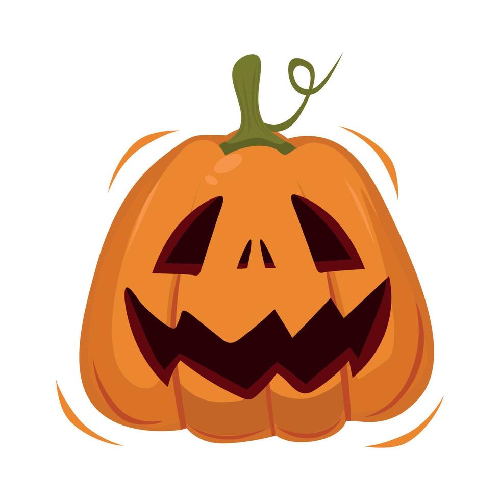 citrouille abstraite orange avec sourire pour votre conception d'halloween - vecteur