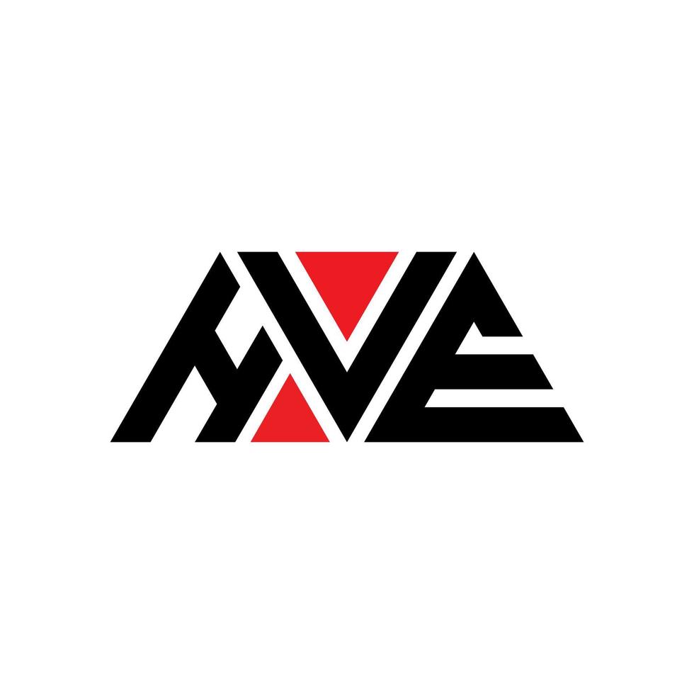 création de logo de lettre triangle hve avec forme de triangle. monogramme de conception de logo triangle hve. modèle de logo vectoriel triangle hve avec couleur rouge. hve logo triangulaire logo simple, élégant et luxueux. hve