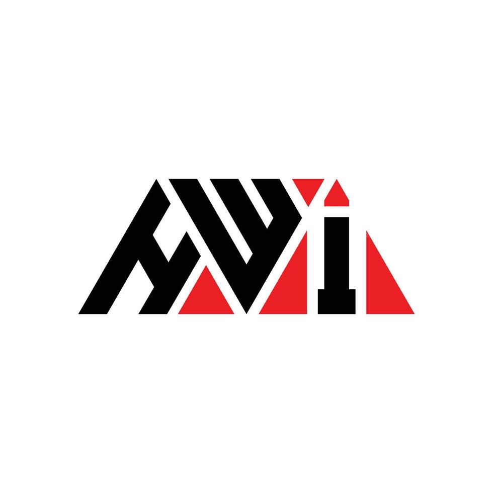 création de logo de lettre triangle hwi avec forme de triangle. monogramme de conception de logo triangle hwi. modèle de logo vectoriel triangle hwi avec couleur rouge. logo triangulaire hwi logo simple, élégant et luxueux. hwi