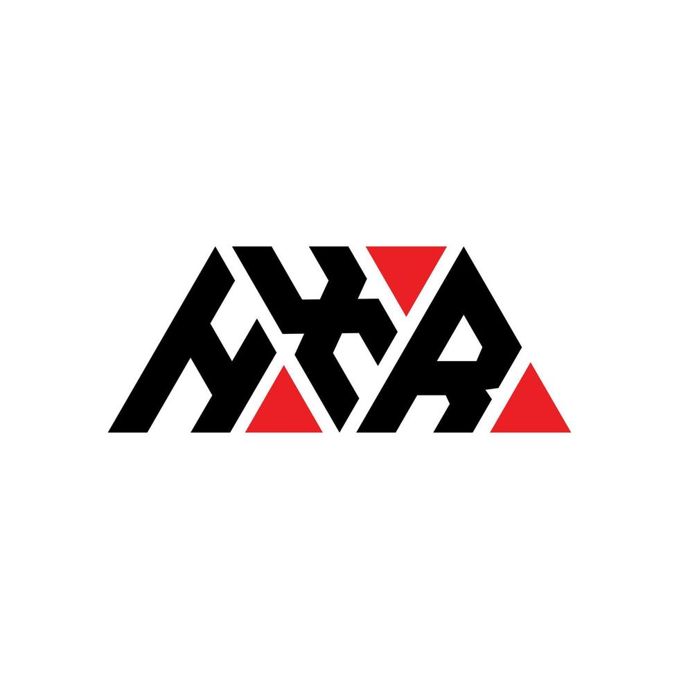 création de logo de lettre triangle hxr avec forme de triangle. monogramme de conception de logo triangle hxr. modèle de logo vectoriel triangle hxr avec couleur rouge. logo triangulaire hxr logo simple, élégant et luxueux. hxr