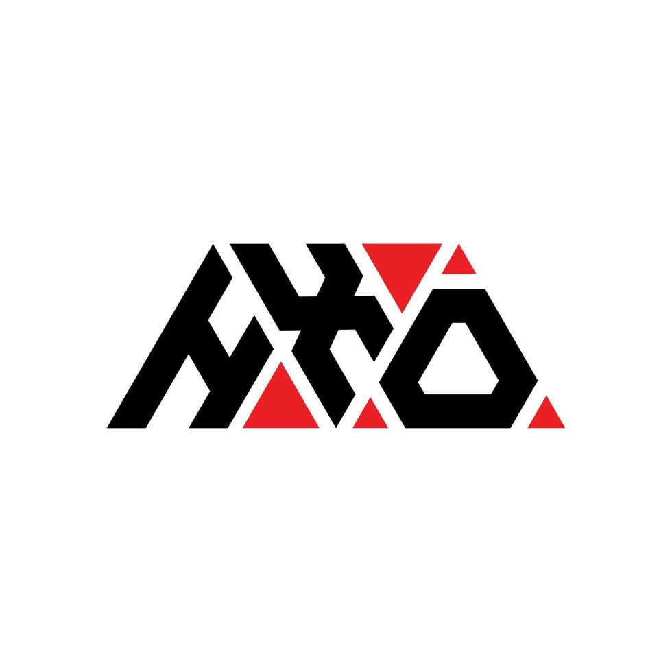 création de logo de lettre triangle hxo avec forme de triangle. monogramme de conception de logo triangle hxo. modèle de logo vectoriel triangle hxo avec couleur rouge. logo triangulaire hxo logo simple, élégant et luxueux. hxo