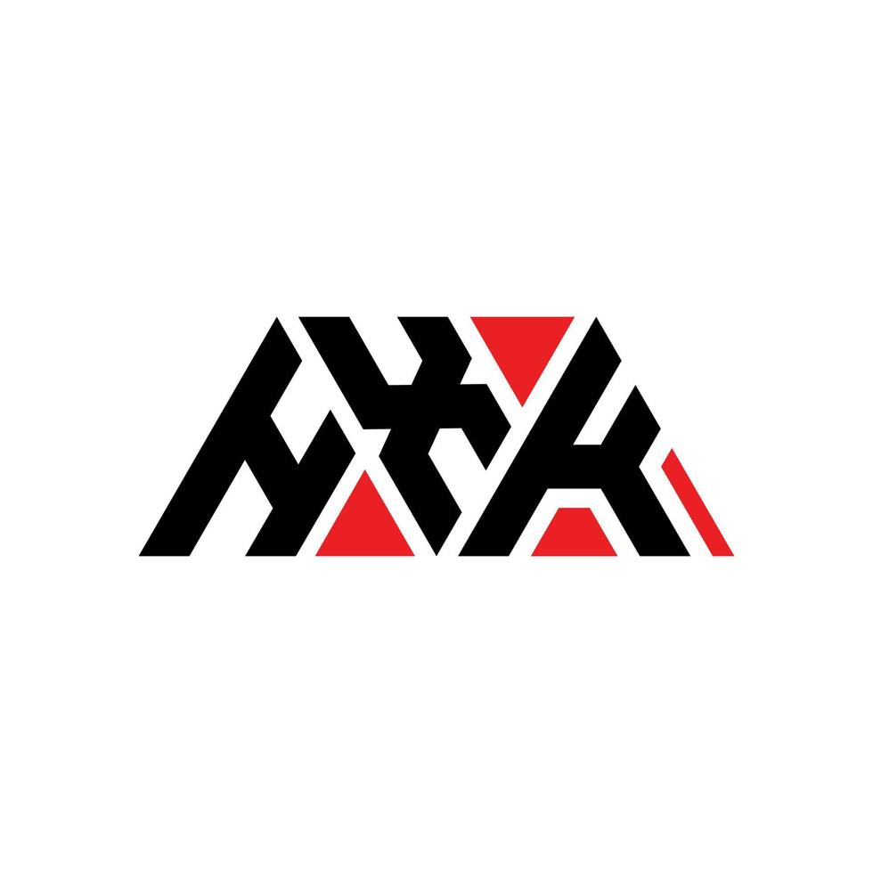 création de logo de lettre triangle hxk avec forme de triangle. monogramme de conception de logo triangle hxk. modèle de logo vectoriel triangle hxk avec couleur rouge. logo triangulaire hxk logo simple, élégant et luxueux. hxk