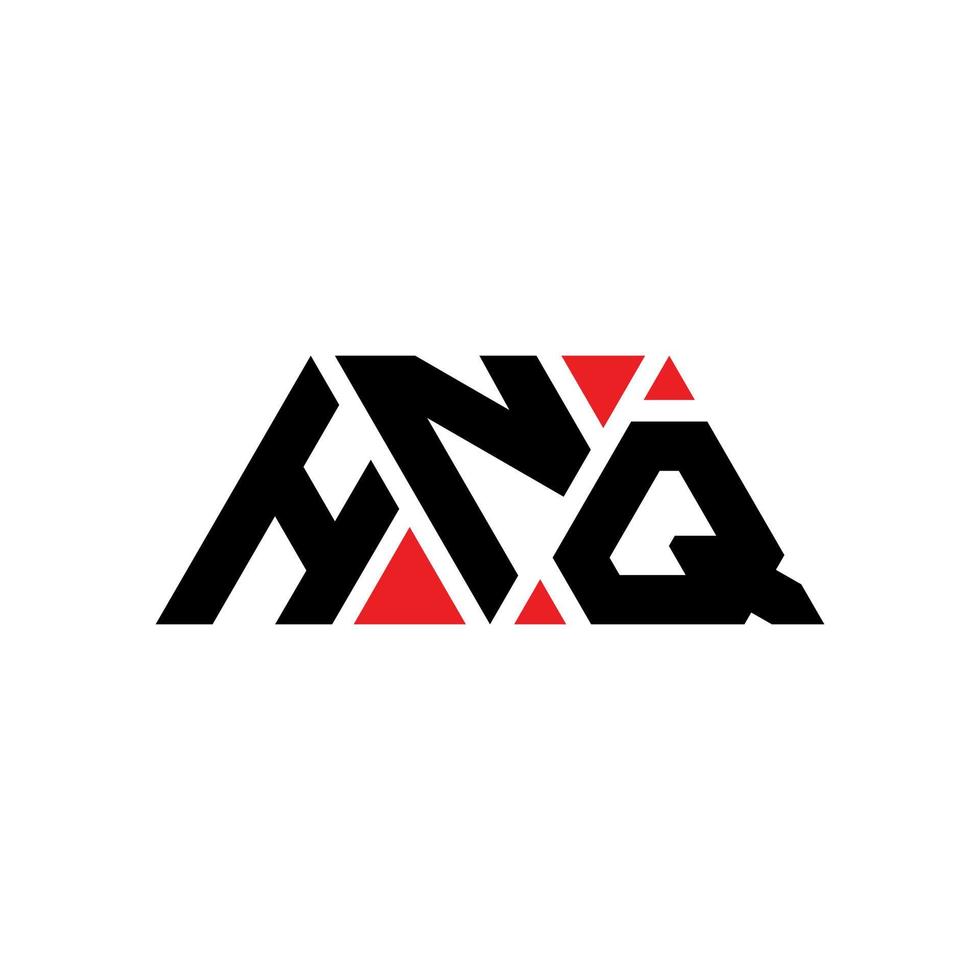 création de logo de lettre triangle hnq avec forme de triangle. monogramme de conception de logo triangle hnq. modèle de logo vectoriel triangle hnq avec couleur rouge. logo triangulaire hnq logo simple, élégant et luxueux. hnq