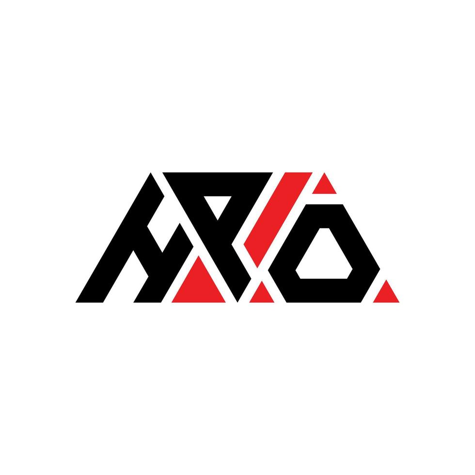 création de logo hpo triangle lettre avec forme de triangle. monogramme de conception de logo triangle hpo. modèle de logo vectoriel triangle hpo avec couleur rouge. logo triangulaire hpo logo simple, élégant et luxueux. hpo