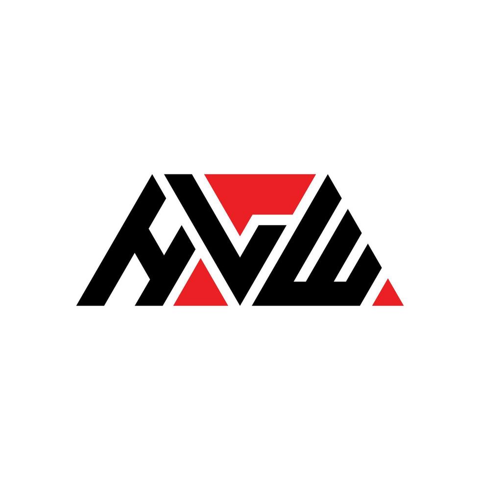 création de logo de lettre triangle hlw avec forme de triangle. monogramme de conception de logo triangle hlw. modèle de logo vectoriel triangle hlw avec couleur rouge. logo triangulaire hlw logo simple, élégant et luxueux. hlw