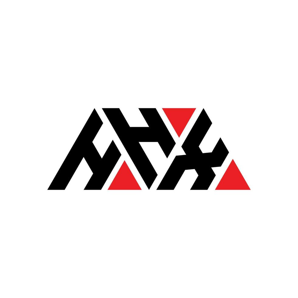 création de logo de lettre triangle hhx avec forme de triangle. monogramme de conception de logo triangle hhx. modèle de logo vectoriel triangle hhx avec couleur rouge. logo triangulaire hhx logo simple, élégant et luxueux. hhx