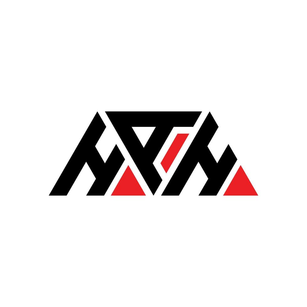 hah création de logo de lettre triangle avec forme de triangle. monogramme de conception de logo triangle hah. modèle de logo vectoriel triangle hah avec couleur rouge. hah logo triangulaire logo simple, élégant et luxueux. ah