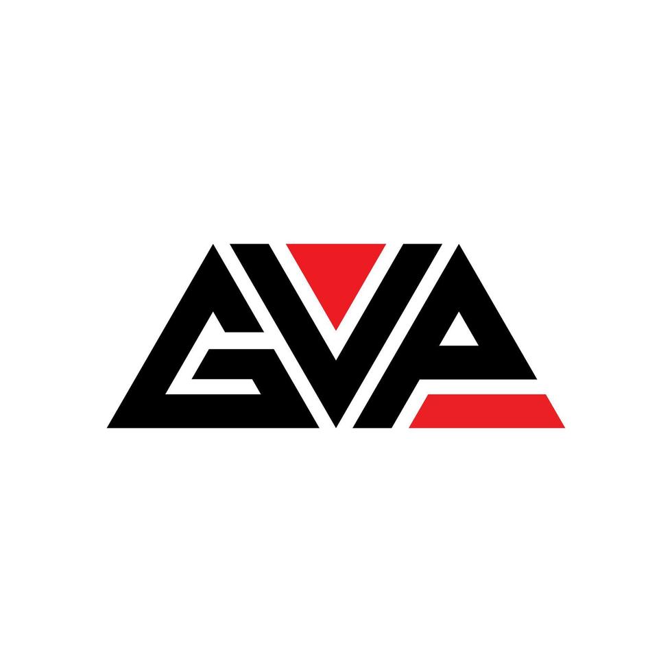 création de logo de lettre triangle gvp avec forme de triangle. monogramme de conception de logo triangle gvp. modèle de logo vectoriel triangle gvp avec couleur rouge. logo triangulaire gvp logo simple, élégant et luxueux. gvp