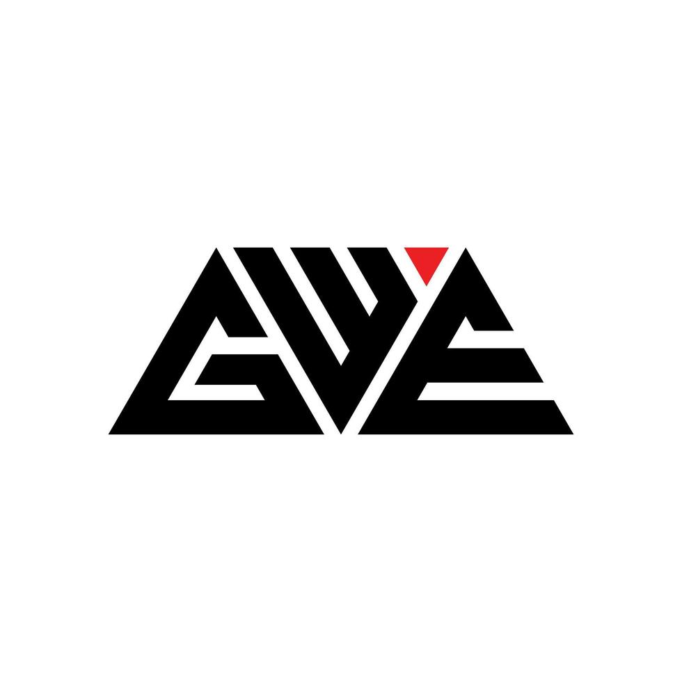 création de logo de lettre triangle gwe avec forme de triangle. monogramme de conception de logo triangle gwe. modèle de logo vectoriel triangle gwe avec couleur rouge. logo triangulaire gwe logo simple, élégant et luxueux. gwe