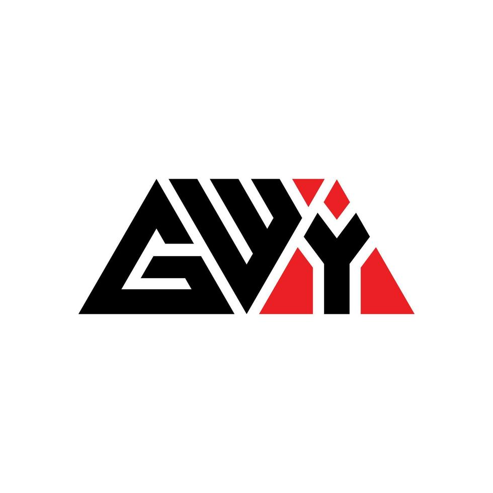 création de logo de lettre triangle gwy avec forme de triangle. monogramme de conception de logo triangle gwy. modèle de logo vectoriel triangle gwy avec couleur rouge. logo triangulaire gwy logo simple, élégant et luxueux. gwy