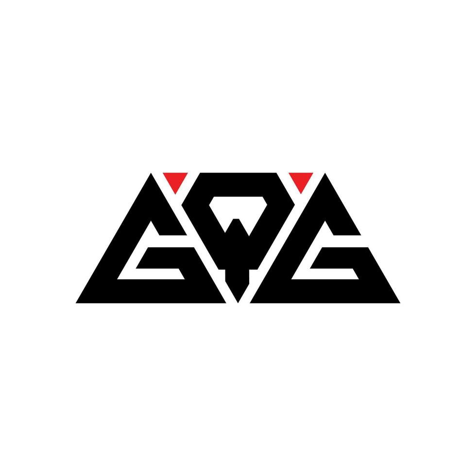 création de logo de lettre triangle gqg avec forme de triangle. monogramme de conception de logo triangle gqg. modèle de logo vectoriel triangle gqg avec couleur rouge. logo triangulaire gqg logo simple, élégant et luxueux. gqg