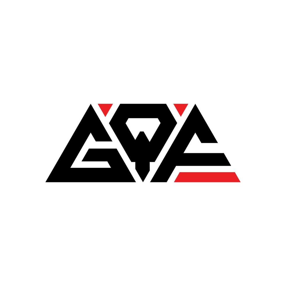 création de logo de lettre triangle gqf avec forme de triangle. monogramme de conception de logo triangle gqf. modèle de logo vectoriel triangle gqf avec couleur rouge. logo triangulaire gqf logo simple, élégant et luxueux. gqf