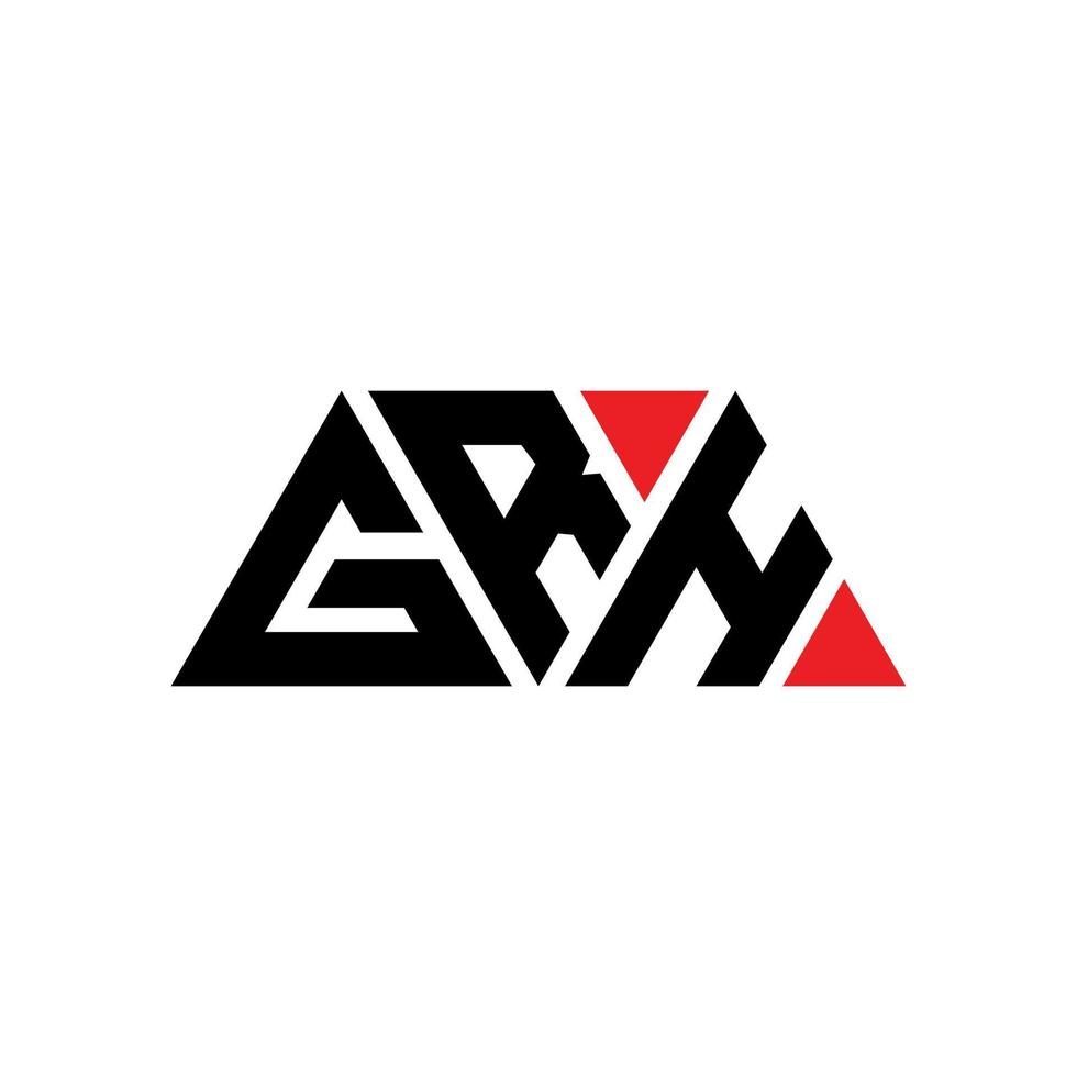 création de logo de lettre de triangle grh avec forme de triangle. monogramme de conception de logo triangle grh. modèle de logo vectoriel triangle grh avec couleur rouge. logo triangulaire grh logo simple, élégant et luxueux. grh