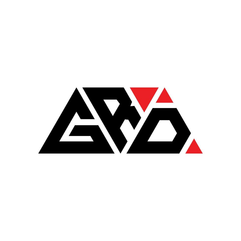 création de logo de lettre de triangle grd avec forme de triangle. monogramme de conception de logo triangle grd. modèle de logo vectoriel triangle grd avec couleur rouge. grd logo triangulaire logo simple, élégant et luxueux. grand