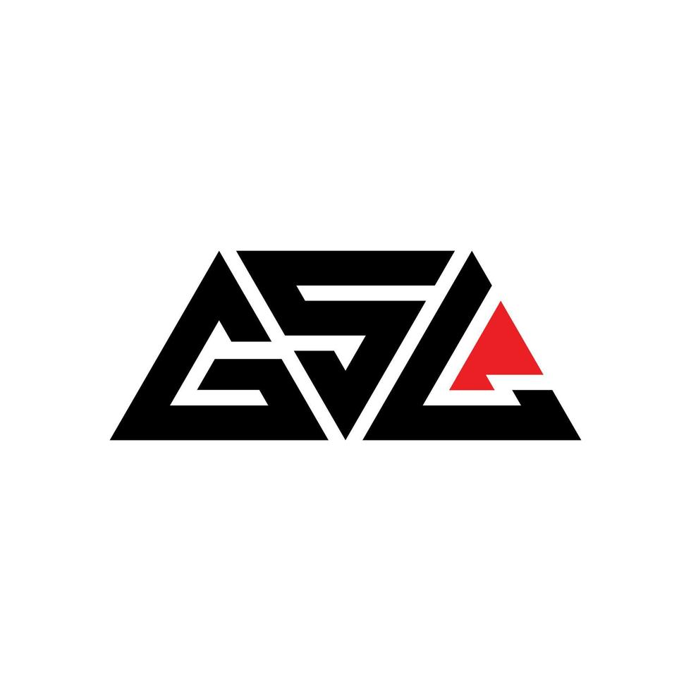 création de logo de lettre triangle gsl avec forme de triangle. monogramme de conception de logo triangle gsl. modèle de logo vectoriel triangle gsl avec couleur rouge. logo triangulaire gsl logo simple, élégant et luxueux. gsl