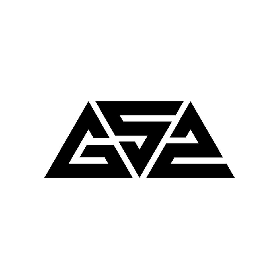création de logo de lettre triangle gsz avec forme de triangle. monogramme de conception de logo triangle gsz. modèle de logo vectoriel triangle gsz avec couleur rouge. logo triangulaire gsz logo simple, élégant et luxueux. gsz