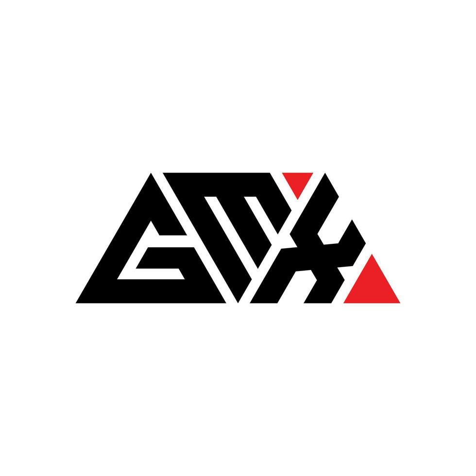 création de logo de lettre triangle gmx avec forme de triangle. monogramme de conception de logo triangle gmx. modèle de logo vectoriel triangle gmx avec couleur rouge. logo triangulaire gmx logo simple, élégant et luxueux. gmx