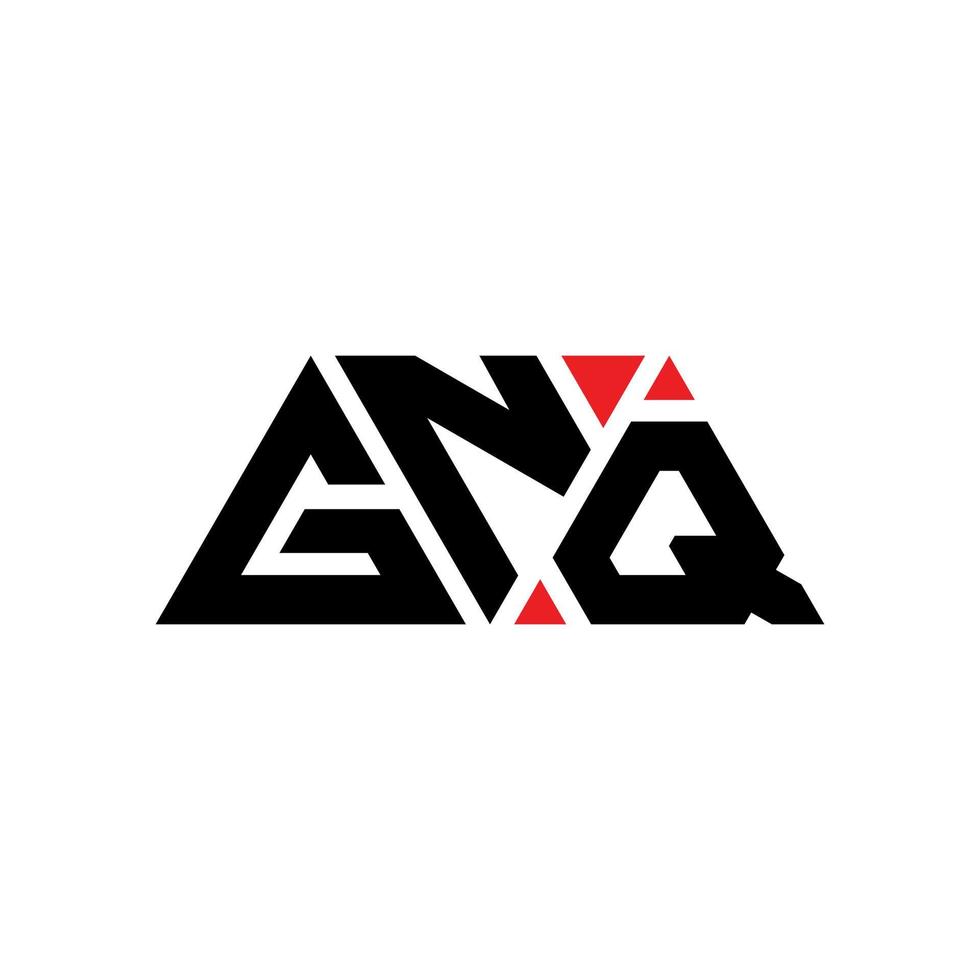 création de logo de lettre triangle gnq avec forme de triangle. monogramme de conception de logo triangle gnq. modèle de logo vectoriel triangle gnq avec couleur rouge. logo triangulaire gnq logo simple, élégant et luxueux. gnq