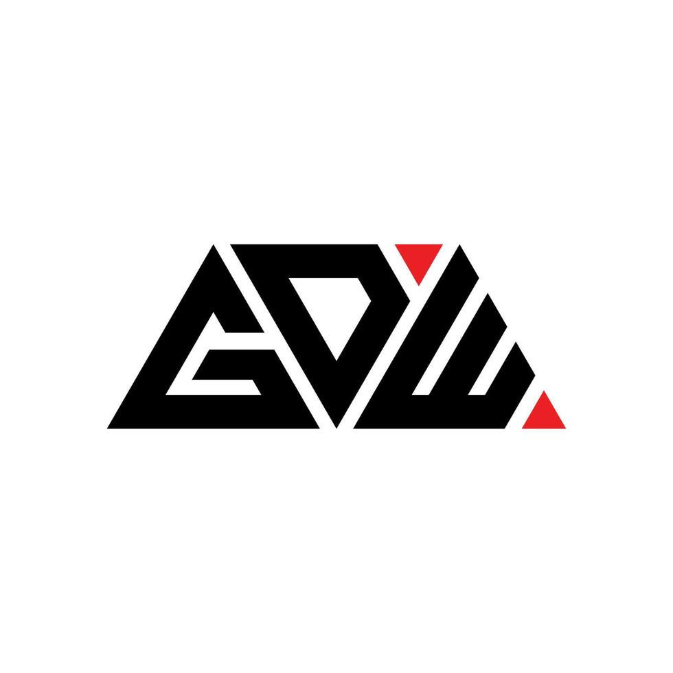 création de logo de lettre triangle gdw avec forme de triangle. monogramme de conception de logo triangle gdw. modèle de logo vectoriel triangle gdw avec couleur rouge. logo triangulaire gdw logo simple, élégant et luxueux. gdw
