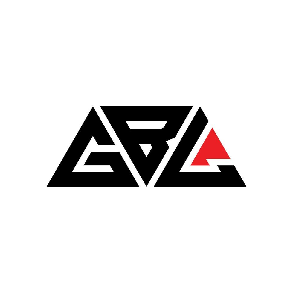 création de logo de lettre triangle gbl avec forme de triangle. monogramme de conception de logo triangle gbl. modèle de logo vectoriel triangle gbl avec couleur rouge. logo triangulaire gbl logo simple, élégant et luxueux. gbl
