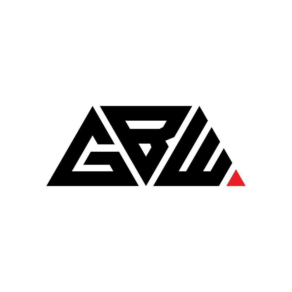 création de logo de lettre triangle gbw avec forme de triangle. monogramme de conception de logo triangle gbw. modèle de logo vectoriel triangle gbw avec couleur rouge. logo triangulaire gbw logo simple, élégant et luxueux. gb