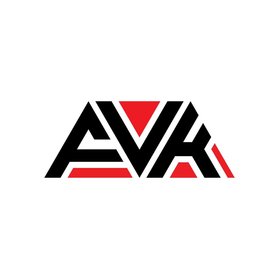 création de logo de lettre triangle fvk avec forme de triangle. monogramme de conception de logo triangle fvk. modèle de logo vectoriel triangle fvk avec couleur rouge. logo triangulaire fvk logo simple, élégant et luxueux. fvk