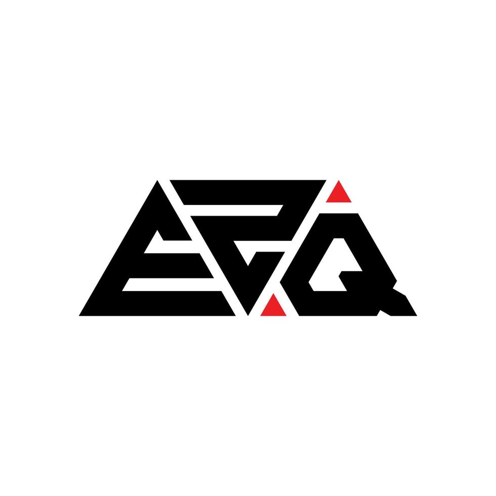 création de logo de lettre triangle ezq avec forme de triangle. monogramme de conception de logo triangle ezq. modèle de logo vectoriel triangle ezq avec couleur rouge. logo triangulaire ezq logo simple, élégant et luxueux. ezq