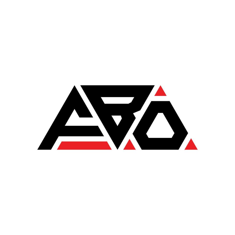 création de logo de lettre triangle fbo avec forme de triangle. monogramme de conception de logo triangle fbo. modèle de logo vectoriel triangle fbo avec couleur rouge. logo triangulaire fbo logo simple, élégant et luxueux. fbo