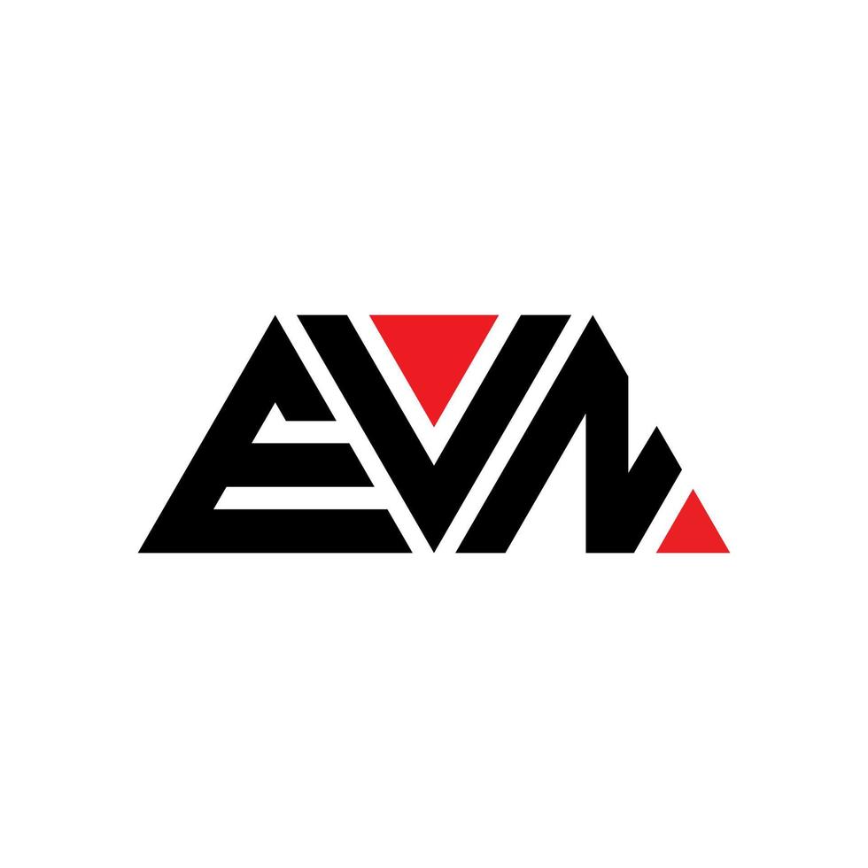 création de logo de lettre triangle evn avec forme de triangle. monogramme de conception de logo triangle evn. modèle de logo vectoriel triangle evn avec couleur rouge. logo triangulaire evn logo simple, élégant et luxueux. même